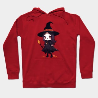 Witchcraft horror anime characters Chibi style +Halloween horror Hoodie